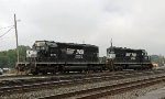 NS 3371 & 3448 work the yard